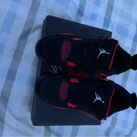 Jordan Athletic Sneakers Black with Red Highlights